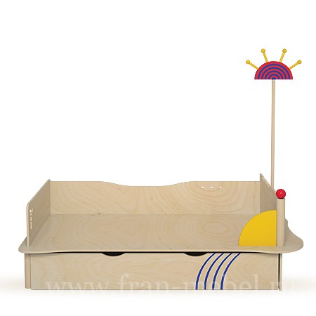Фото Детская Лайма (Фея), Кровать с вешалкой СВ-06 Лайма (Фея) берёза. Купить с доставкой