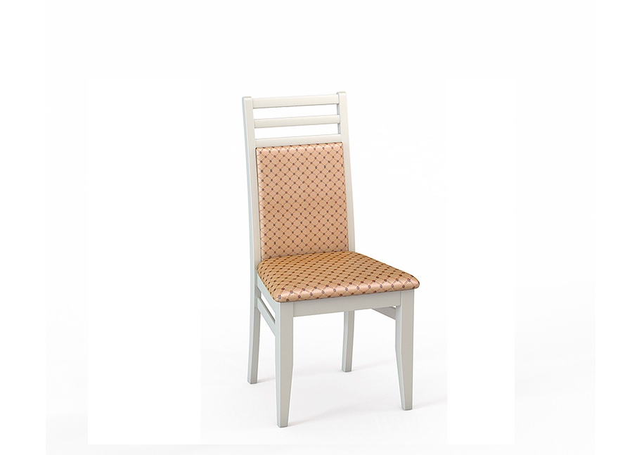 Фото Деревянные стулья, Стул М12 белая эмаль/тк. 39. Купить с доставкой