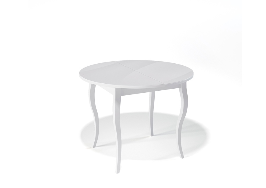 Фото Стеклянные столы, Стол обеденный Kenner 1000С белый/стекло белое. Купить с доставкой