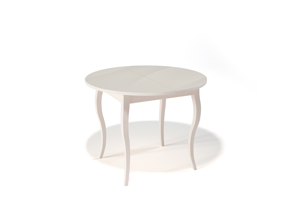 Фото Стеклянные столы, Стол обеденный Kenner 1000С бук/стекло крем. Купить с доставкой