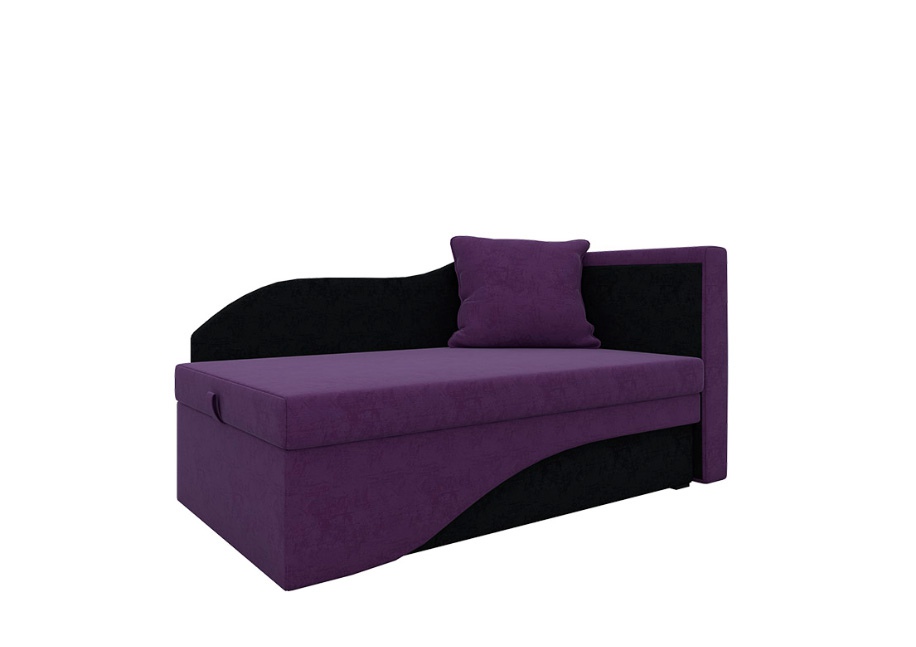 Кушетка «Грация» черно-фиолетовая белый от компании «Фран мебель» – 1 фото