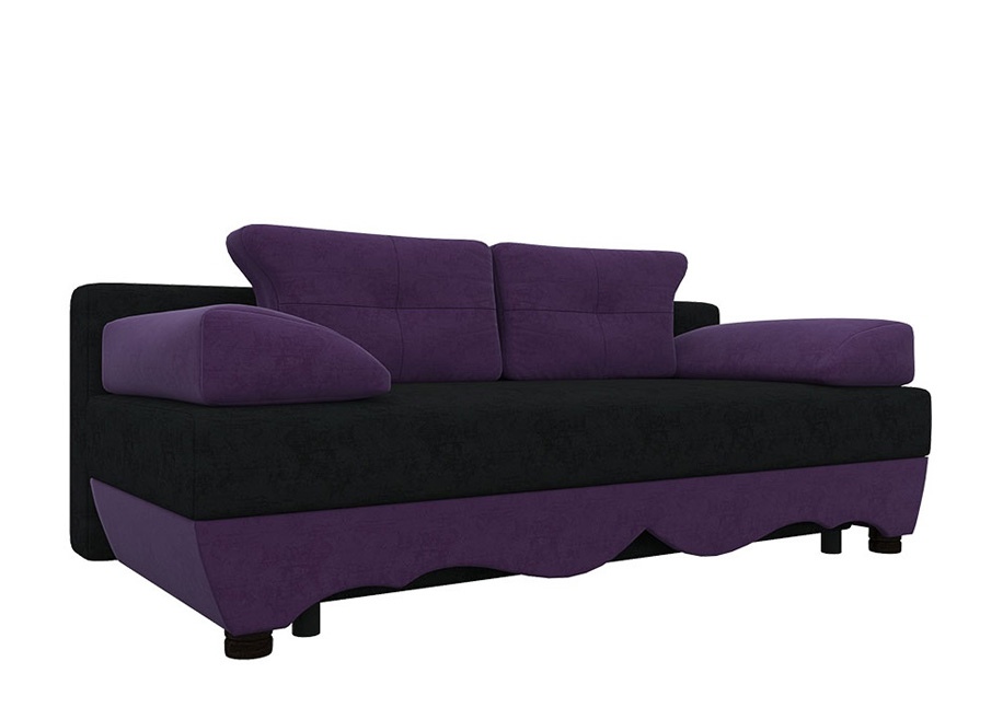 Диван «Евро» черно-фиолетовый белый от компании «Фран мебель» – 1 фото