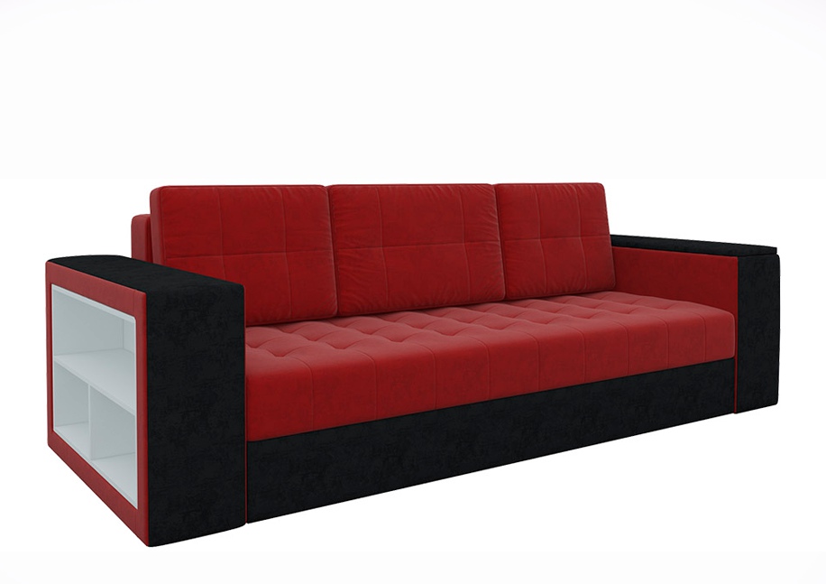 Диван «Пазолини» черно-красный белый от компании «Фран мебель» – 1 фото