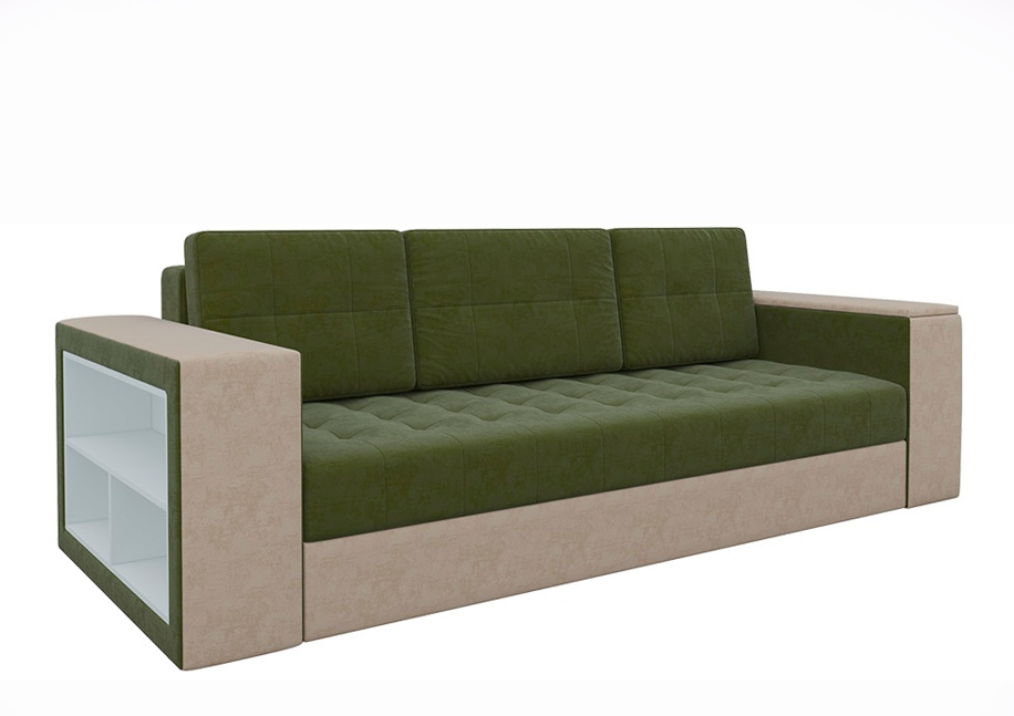 Диван «Пазолини» бежево-зеленый белый от компании «Фран мебель» – 1 фото