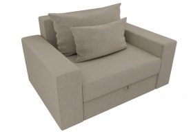Кресло-кровать «Комфорт» бежевый вельвет