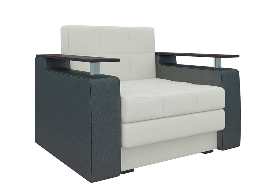 Кресло-кровать «Комфорт» черно-белая белый от компании «Фран мебель» – 1 фото