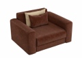 Кресло «Мэдисон» коричневый вельвет белый от компании «Фран мебель» – 1 фото