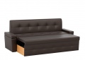 Кухонный диван «Деметра» коричневый белый от компании «Фран мебель» – 2 фото
