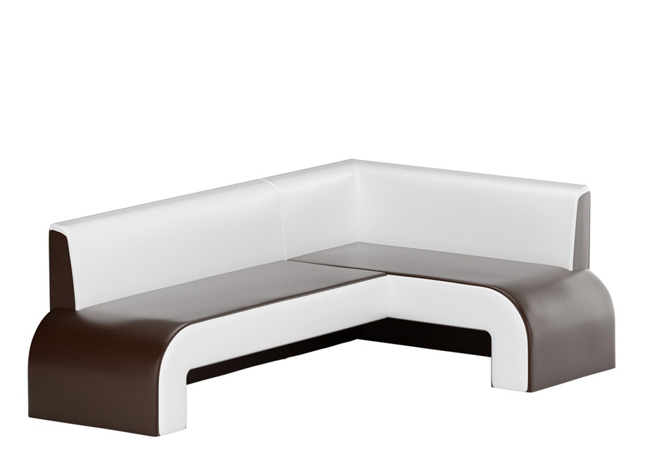 Кухонный диван «Кармен» коричневый белый от компании «Фран мебель» – 1 фото