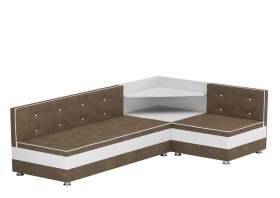 Кухонный диван «Милан» коричневый вельвет