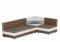 Кухонный диван «Милан» коричневый вельвет белый от компании «Фран мебель» – 1 фото
