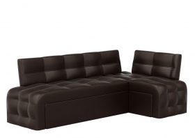 Кухонный диван «Угловой Люксор» коричневый