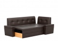 Кухонный угловой диван «Деметра» коричневый белый от компании «Фран мебель» – 2 фото