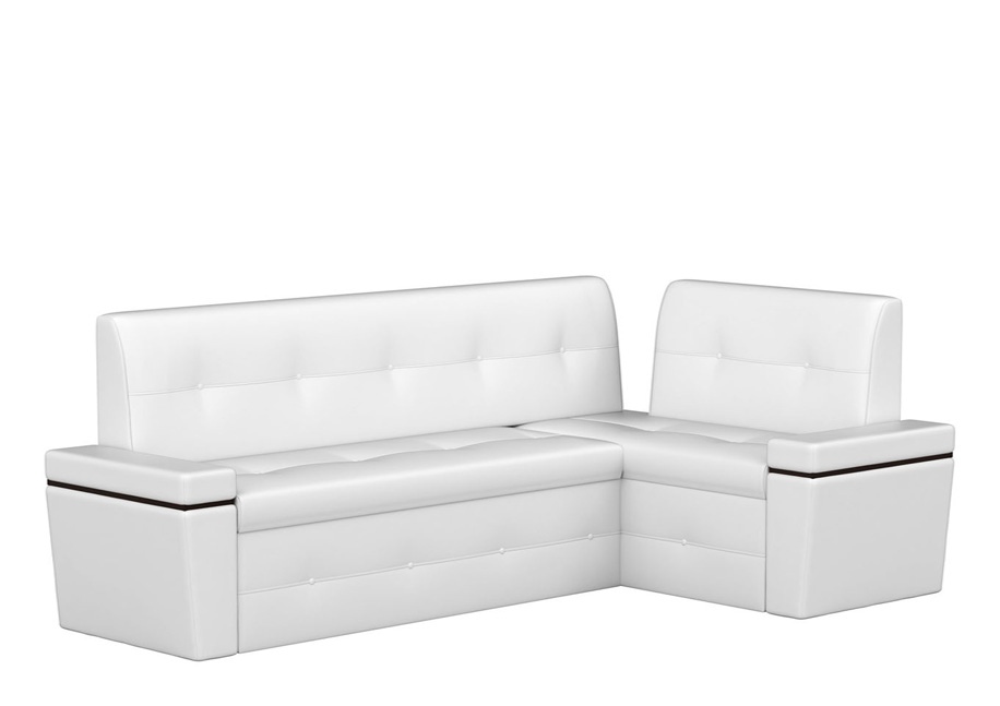 Кухонный угловой диван «Деметра» белый белый от компании «Фран мебель» – 1 фото