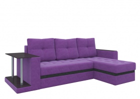 Угловой диван «Атланта М» фиолетовый вельвет