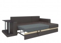 Угловой диван «Атланта М» коричневый белый от компании «Фран мебель» – 2 фото