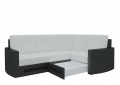 Угловой диван «Белла» бело-черный белый от компании «Фран мебель» – 3 фото