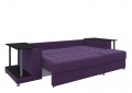 Угловой диван «Даллас» фиолетовый вельвет белый от компании «Фран мебель» – 2 фото