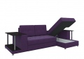 Угловой диван «Даллас» фиолетовый вельвет белый от компании «Фран мебель» – 3 фото