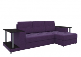 Угловой диван «Даллас» фиолетовый вельвет