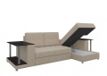 Угловой диван «Даллас» бежевый вельвет белый от компании «Фран мебель» – 3 фото