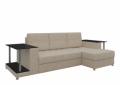 Угловой диван «Даллас» бежевый вельвет белый от компании «Фран мебель» – 1 фото