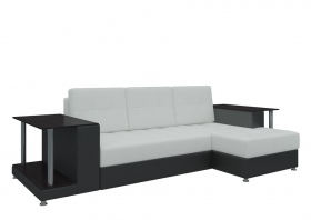 Угловой диван «Даллас» черно-белый