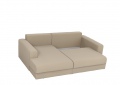 Угловой диван «Мэдисон» бежевая рогожка белый от компании «Фран мебель» – 2 фото