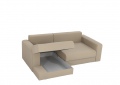 Угловой диван «Мэдисон» бежевая рогожка белый от компании «Фран мебель» – 3 фото