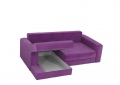Угловой диван «Мэдисон» фиолетовый вельвет белый от компании «Фран мебель» – 3 фото