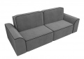 Прямой диван «Вилсон» (велюр/серый) белый от компании «Фран мебель» – 4 фото