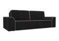 Прямой диван «Вилсон» (велюр/черный) белый от компании «Фран мебель» – 1 фото